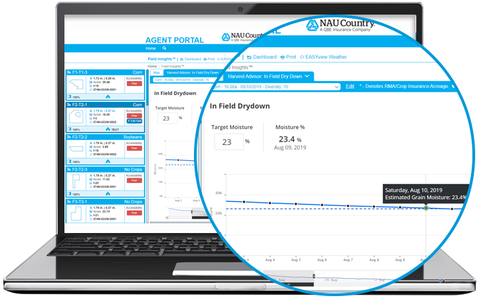 Harvest Advisor Field Insights - InFieldDryDown