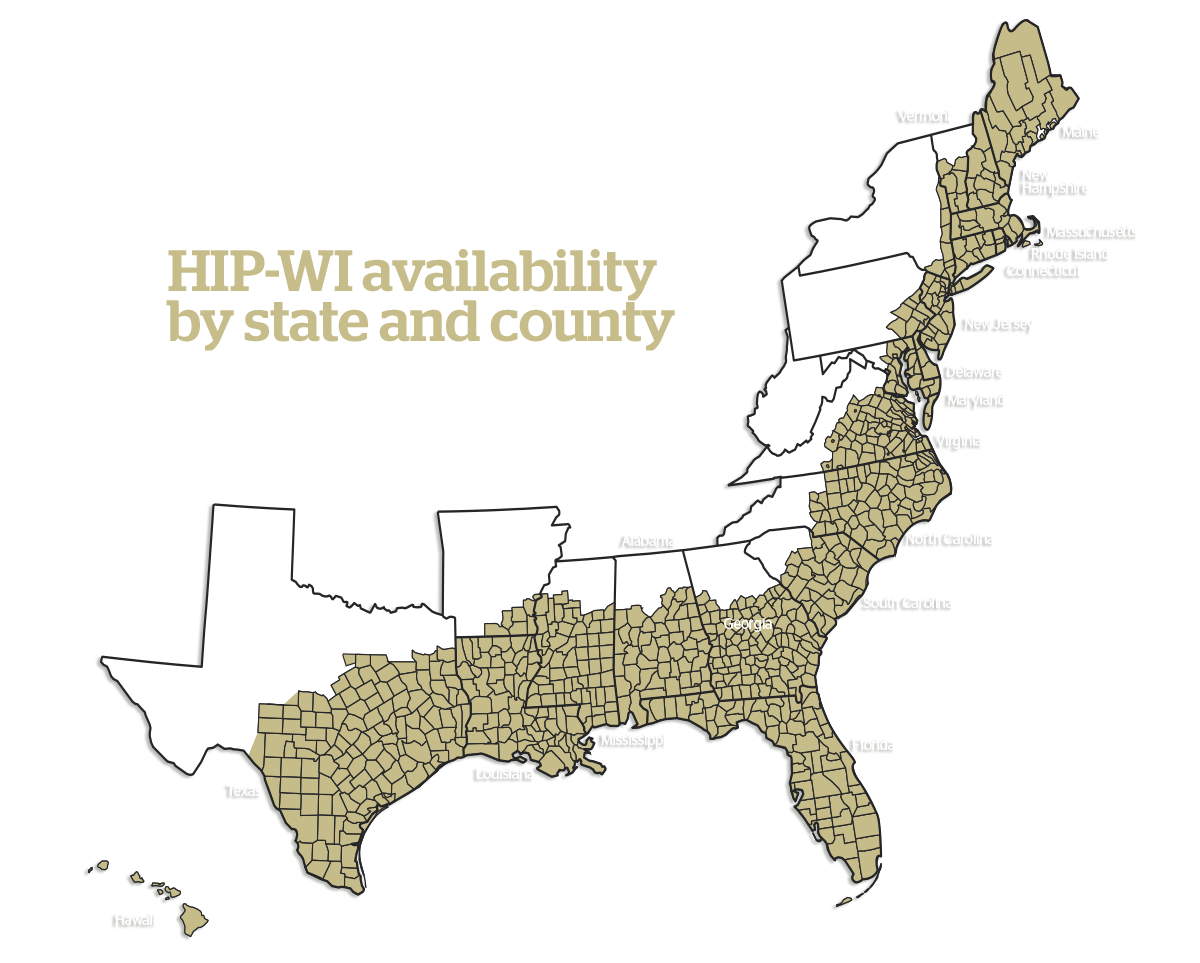 HIP-WI by state and county